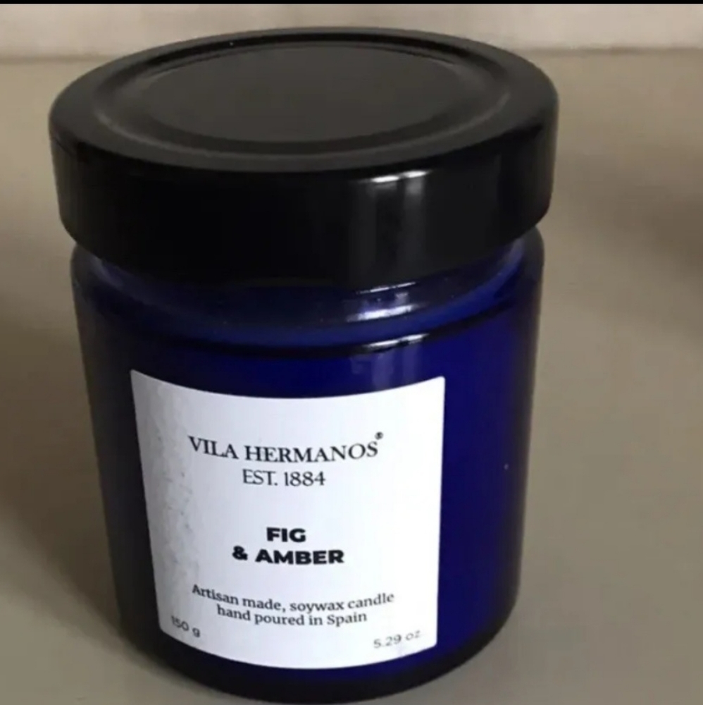 VILA HERMANOS 150g FIG & AMBER SCENTED CANDLE(in glass jar)🌟